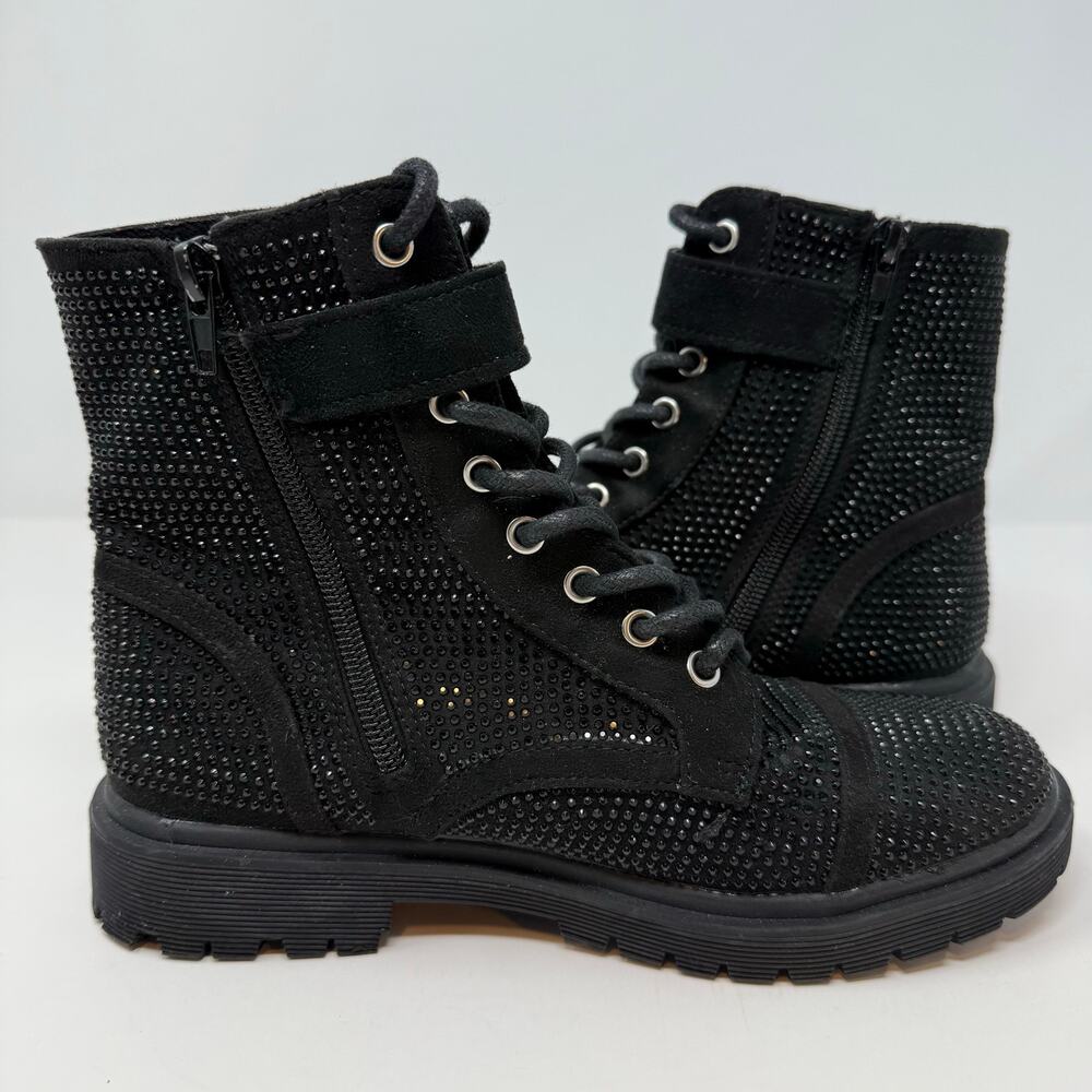 Bebe Combat Boots Women's 6 Side Zip Dayani-J Boot Beaded - Picture 8 of 10
